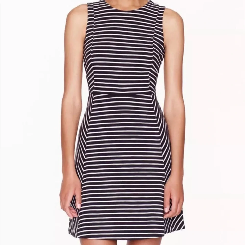 J.Crew Black and White Striped Dress Size XXS